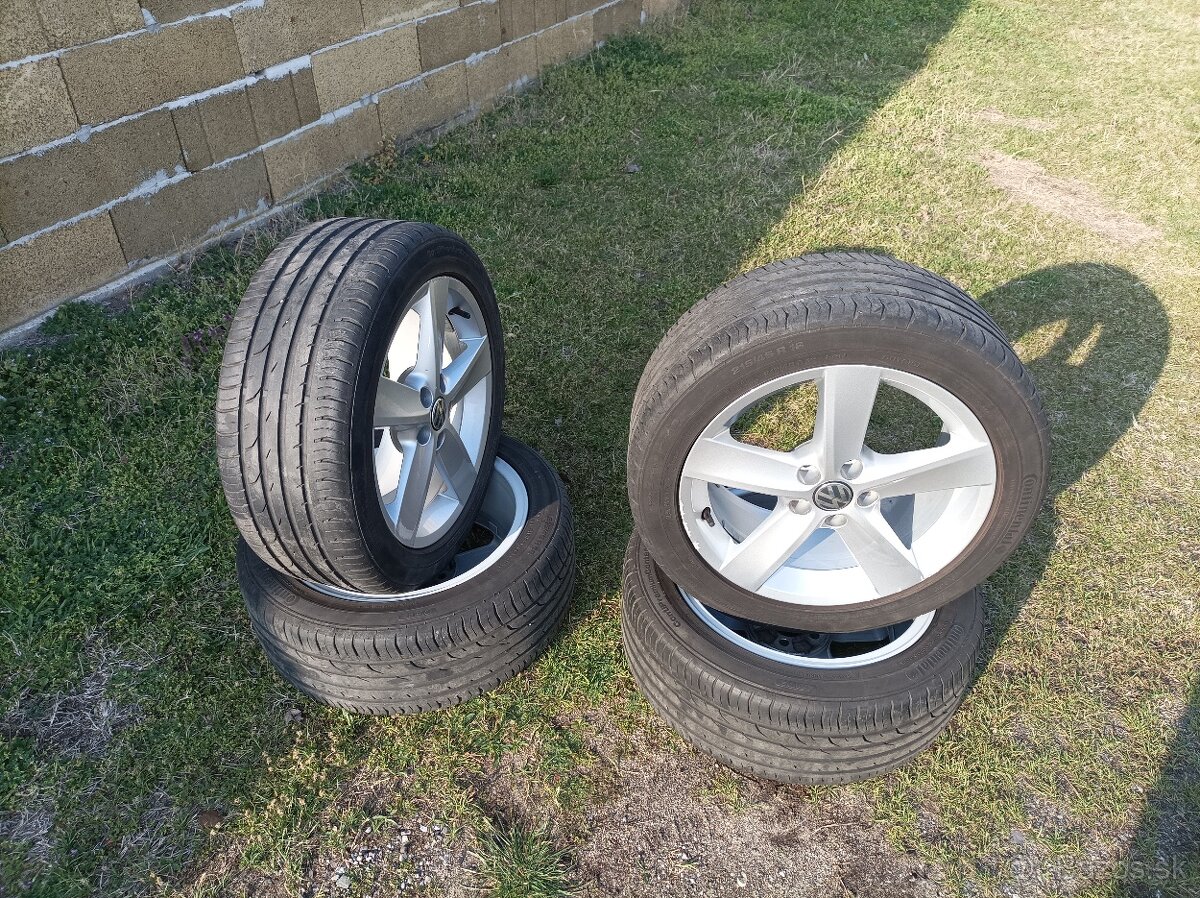 Alu disky 16" 5x 112 + letné pneu Continental - 4