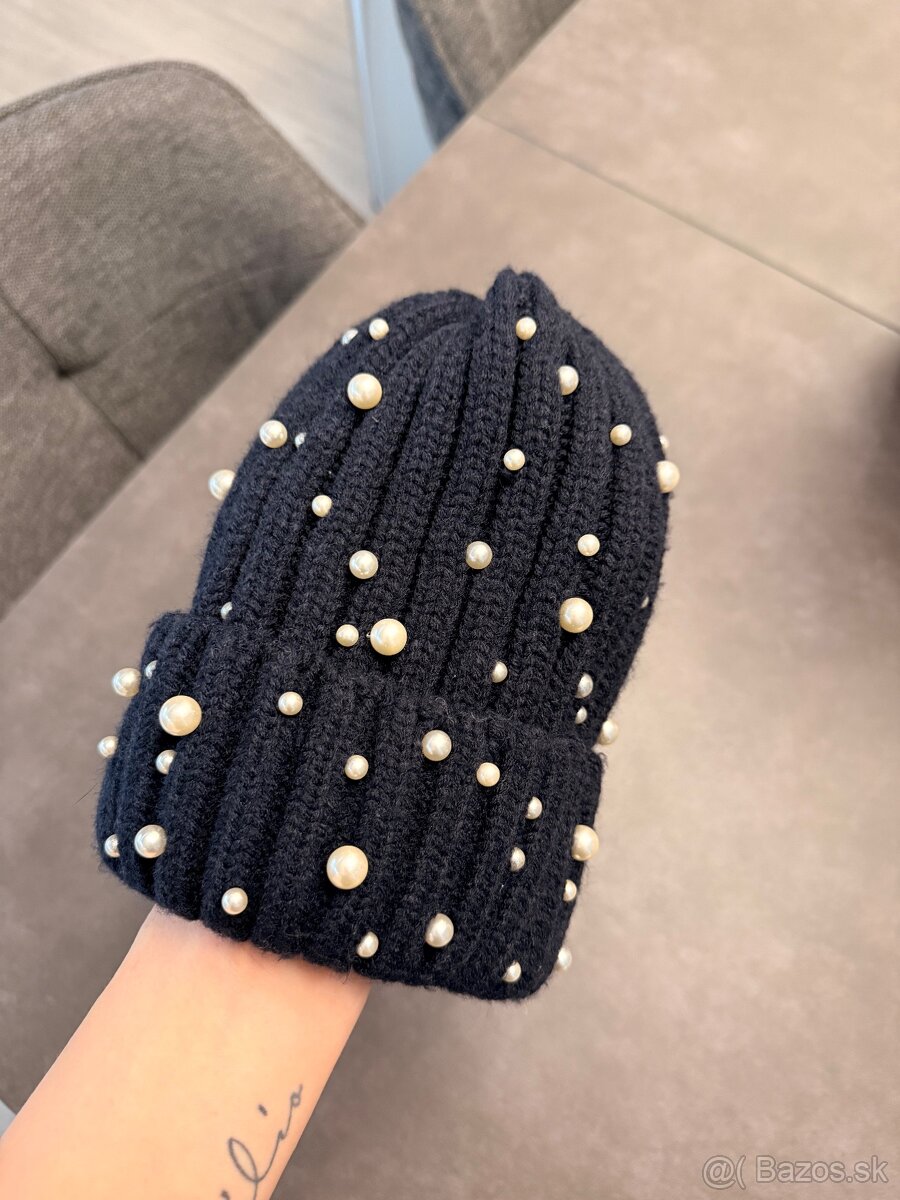 Dámska zimná čiapka s pravou kožušinou - 4