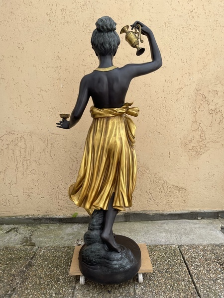 LUXUSNÍ BRONZOVÁ SOCHA V SECESNÍM STYLU 165 cm - 4