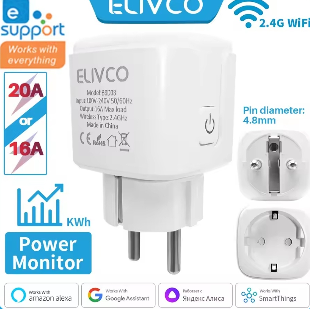 ELVICO Smart Plug - Inteligentná Zástrčka 5 kusov/16A - 4