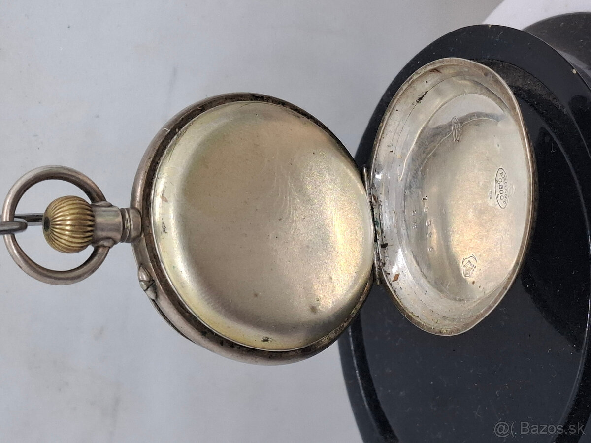 Predám starožitné strieborné vreckové hodinky No. 78395 - 4