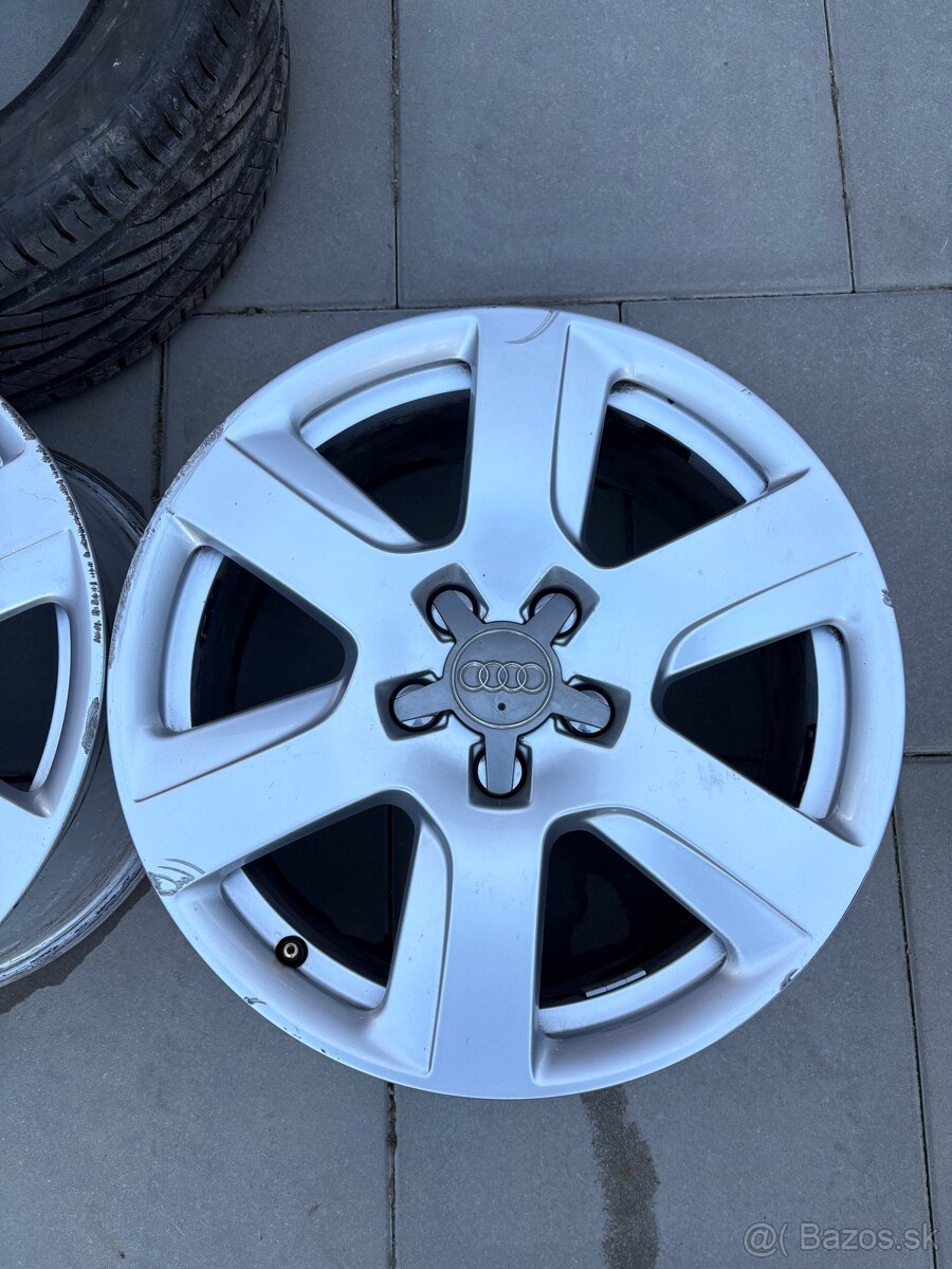 Originál disky AUDI + 2x pneu 225/45 R17 - 4