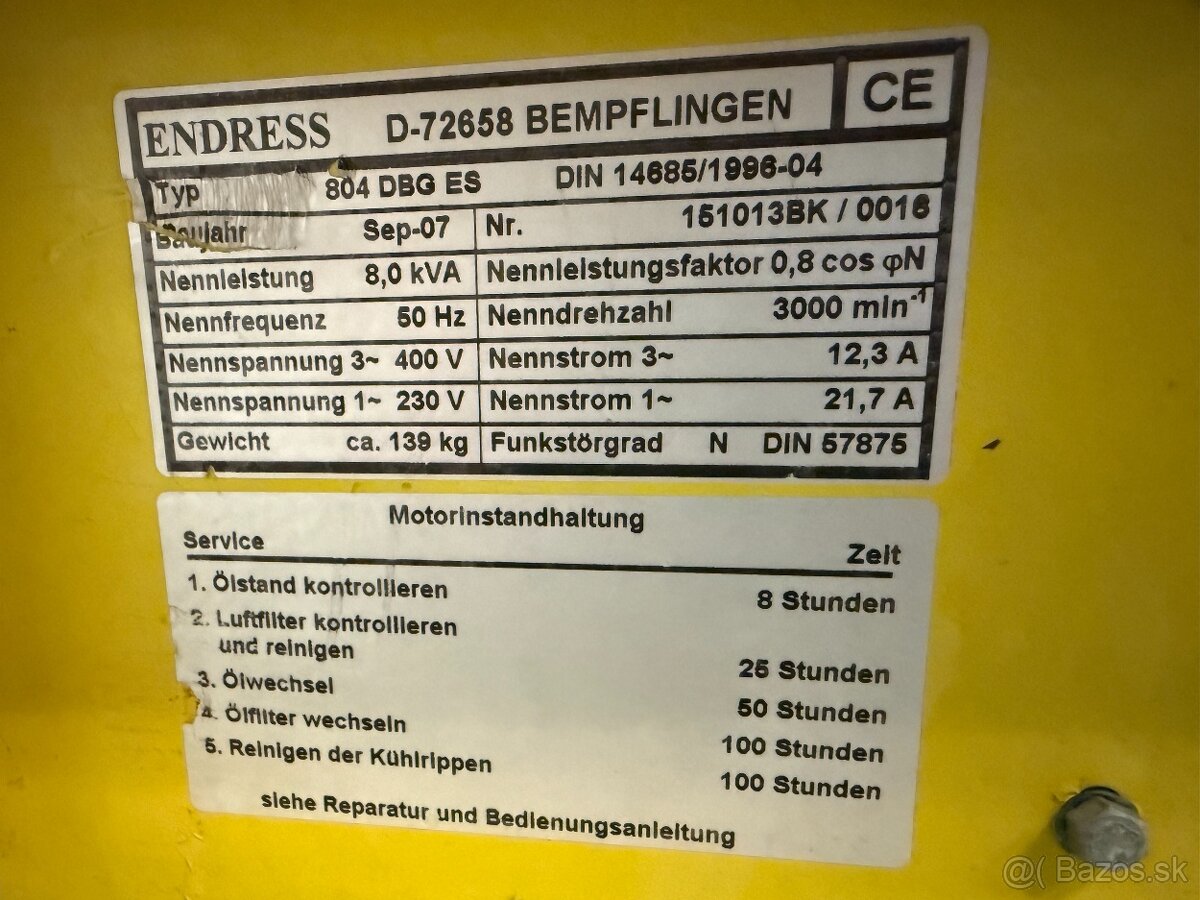 Elektrocentrála Endress 3 fázy - 4