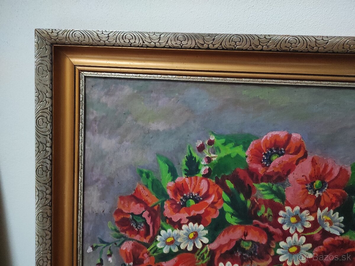 Starý obraz Kytica velky - 4