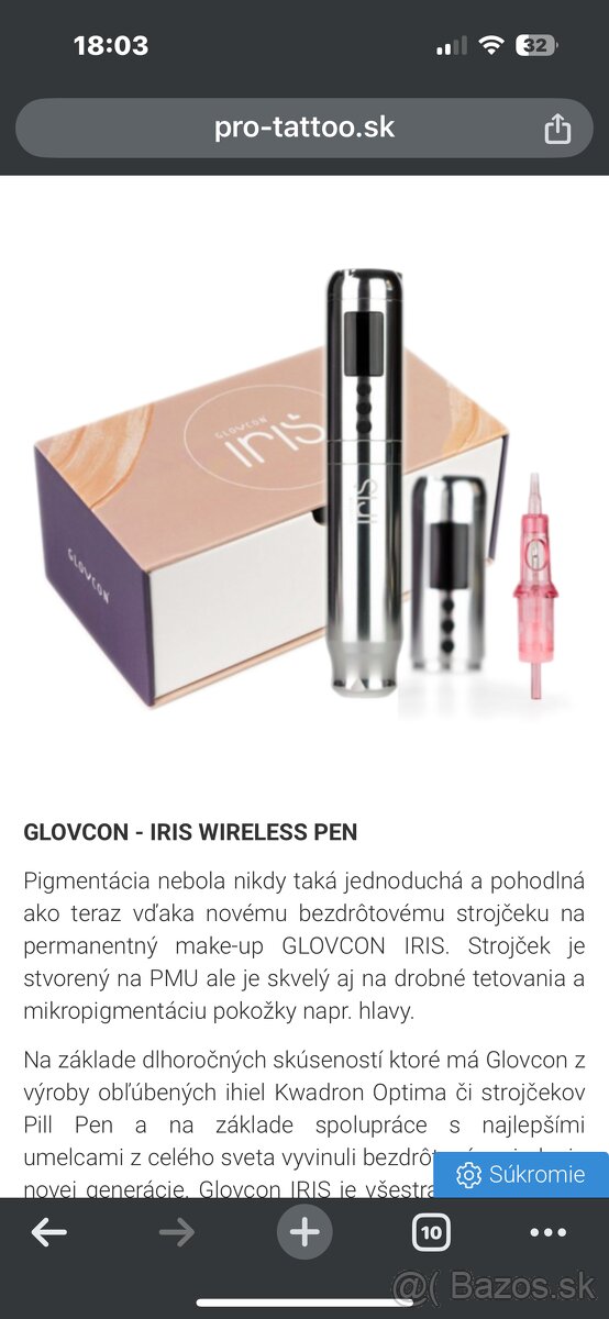 Tetovací strojček Iris Glovcon/bezdrôtový PMÚ - 4