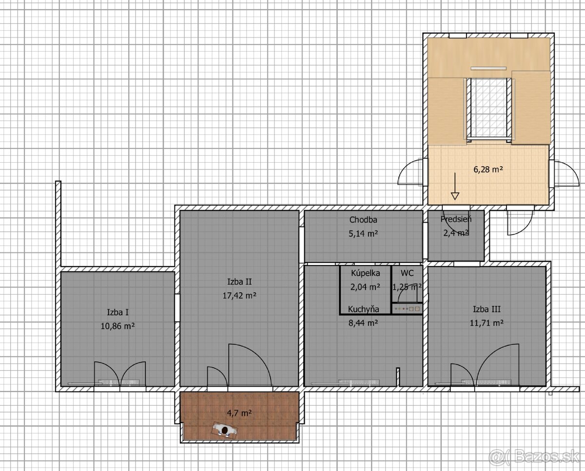 3izb. byt s potenciálom, Martin-Sever, Predaj-Výmena
- 4