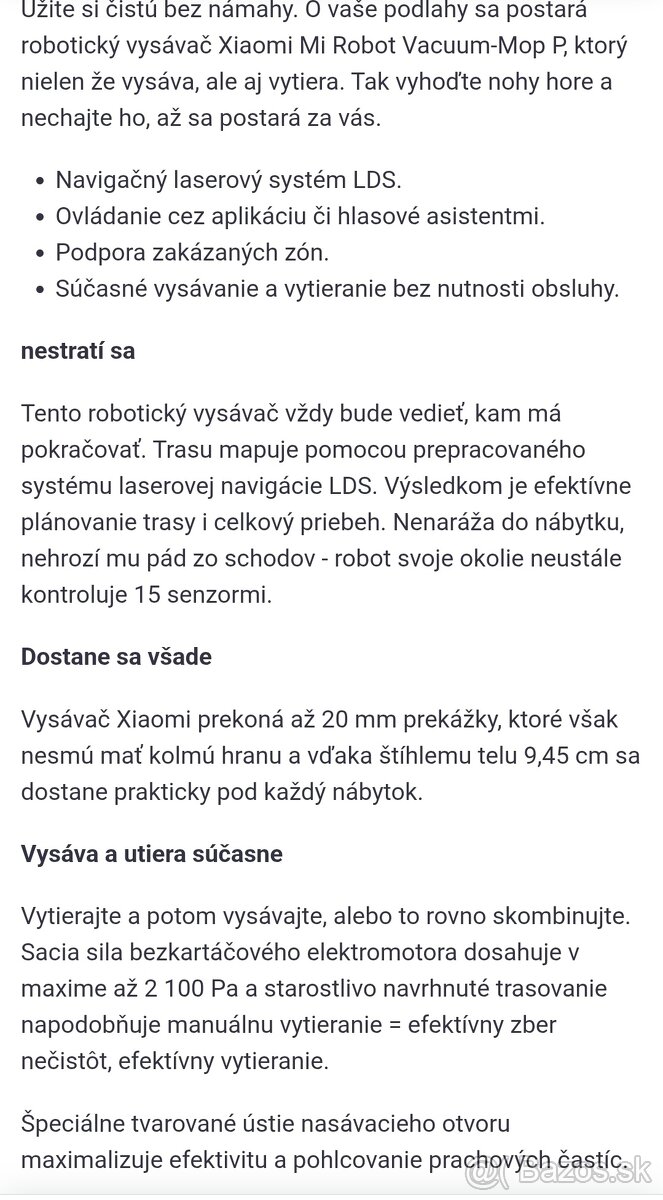 Xiaomi Mi robot vacuum-mop P - 4