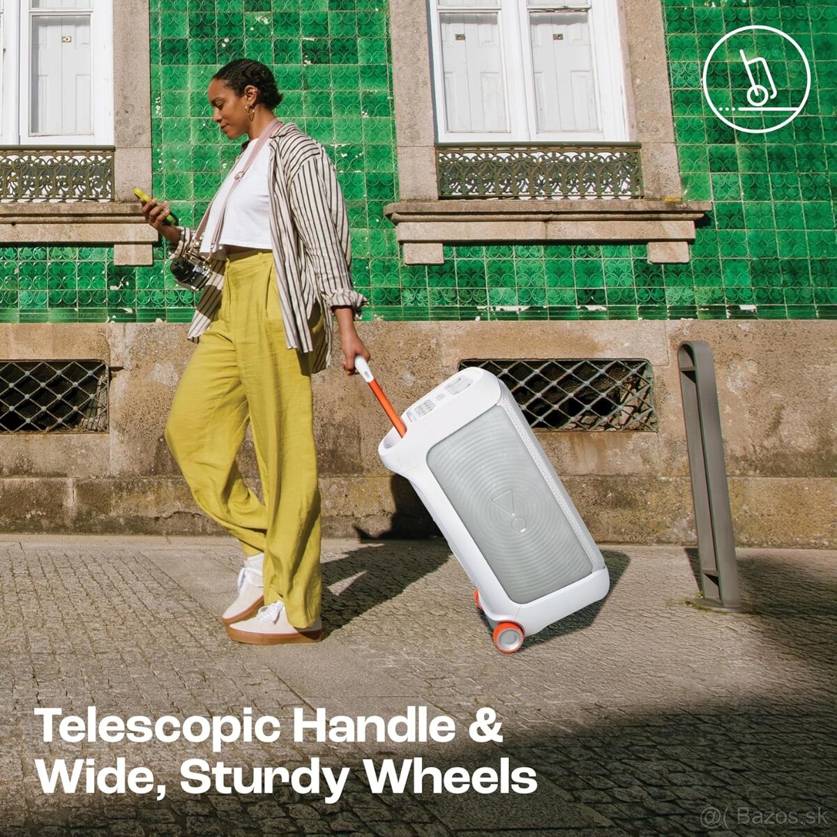 Prenájom JBL Partybox STAGE 320 White + Wireless Mic - 4