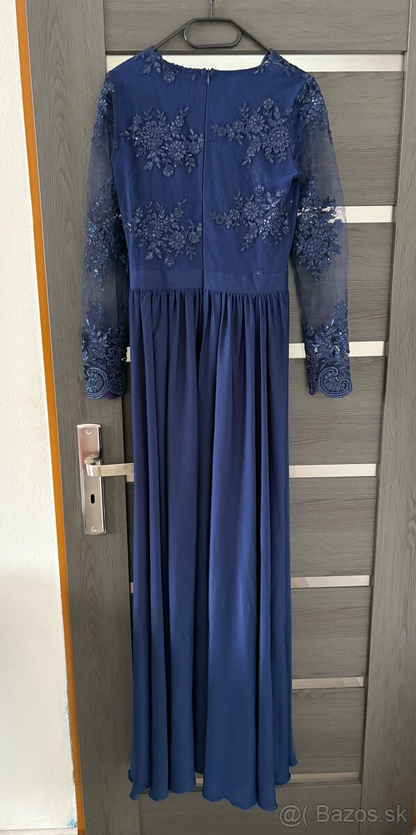 Modré spoločenské šaty 40/M - 4