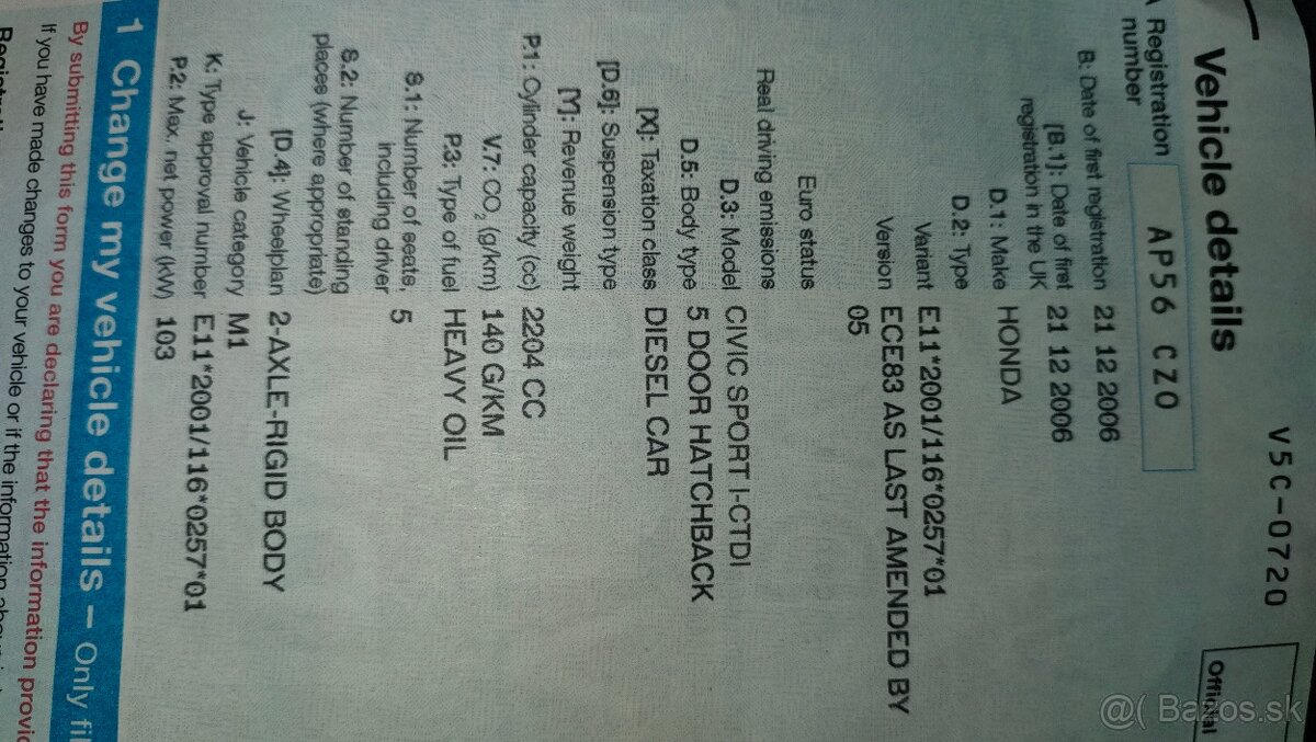 Honda Civic Sport na diely. - 4