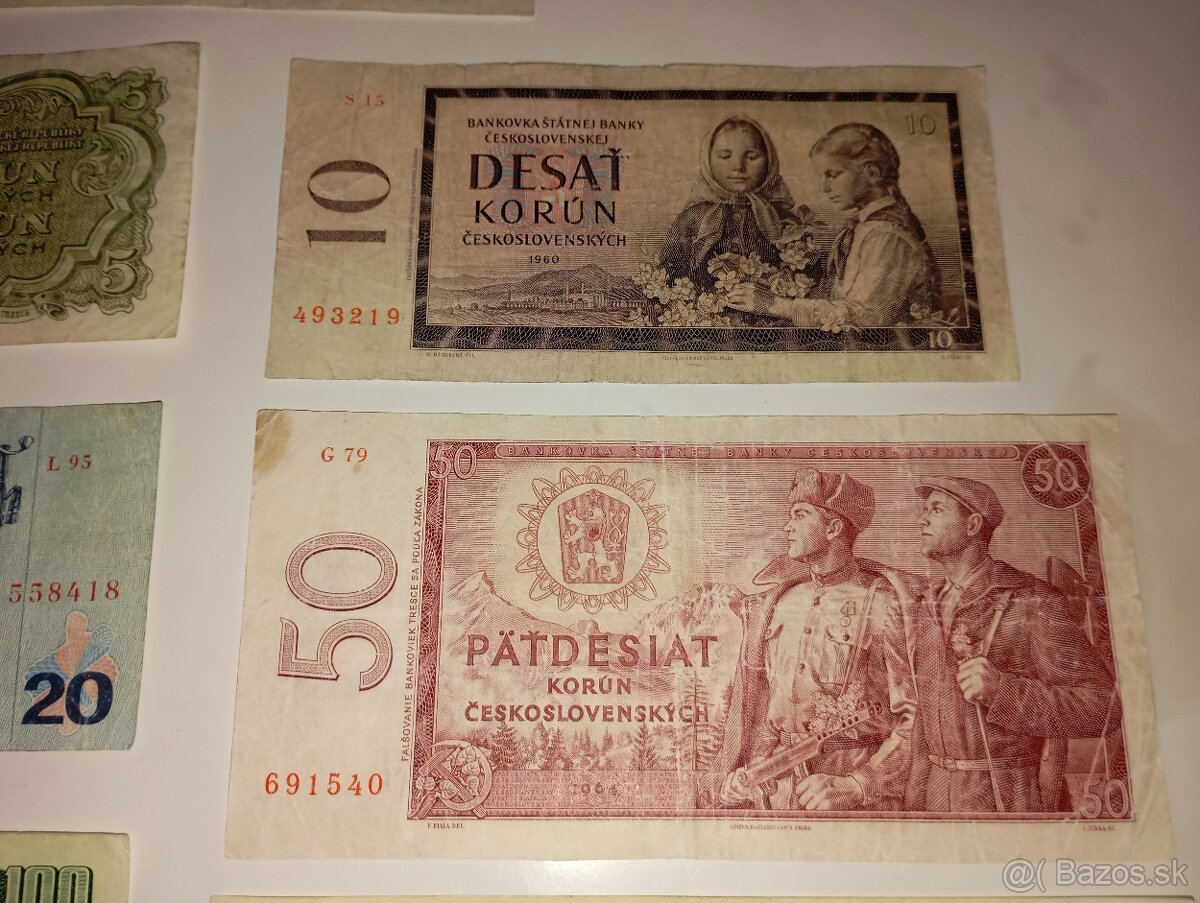 SESTAVA BANKOVEK 3-500 KČS, 60. LÉTA, 7 RŮZNÝCH NOMINÁLŮ - 4