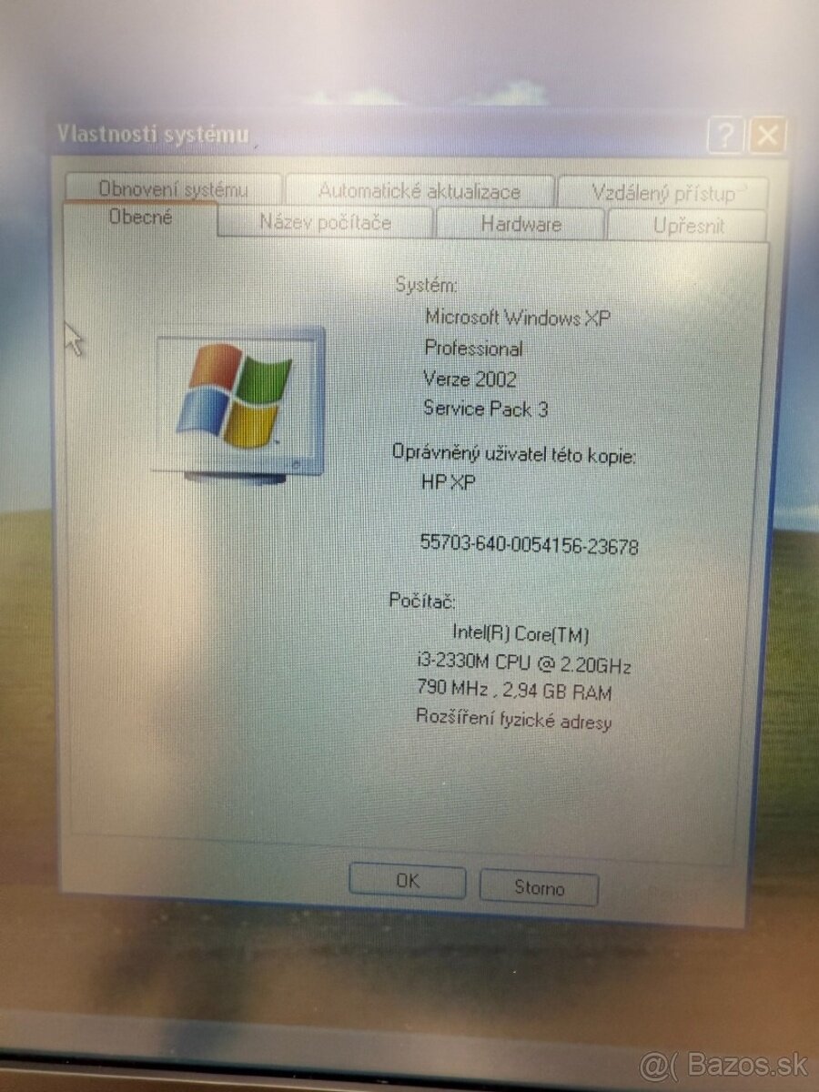 Notebook 13,3" HP.Intel i3-2330M 2x2,20GHz.4ram.500gb.WinXP - 4