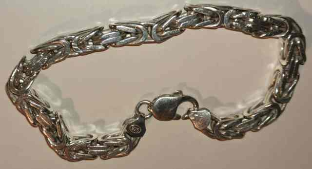 Strieborný náramok - královský vzor - 4