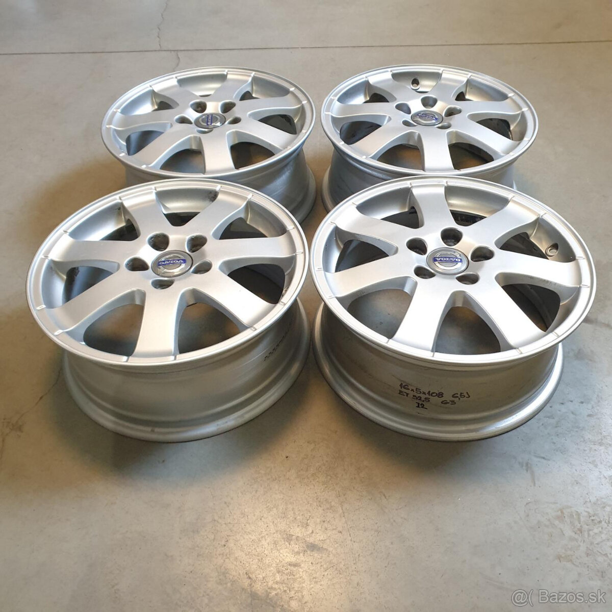 Hliníkové Volvo disky 5x108 R16 6,5J ET52.5 - 4