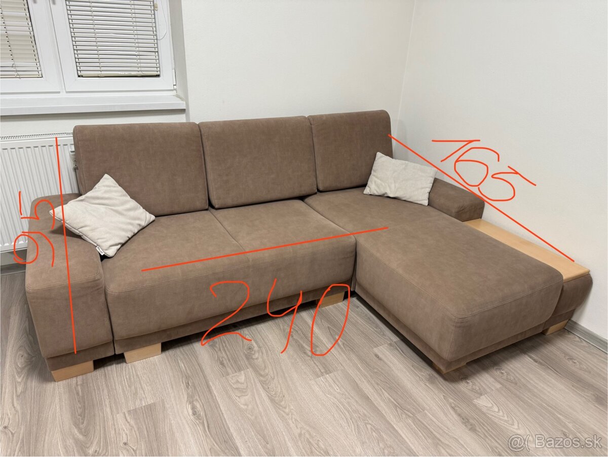 Roztahovacia rohová sedacka Beta - 4