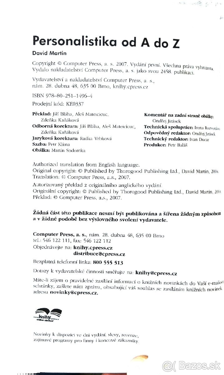 Personalistika od A do Z - 4