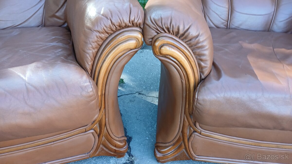 Kožená sedací souprava 3+1+1 - 4