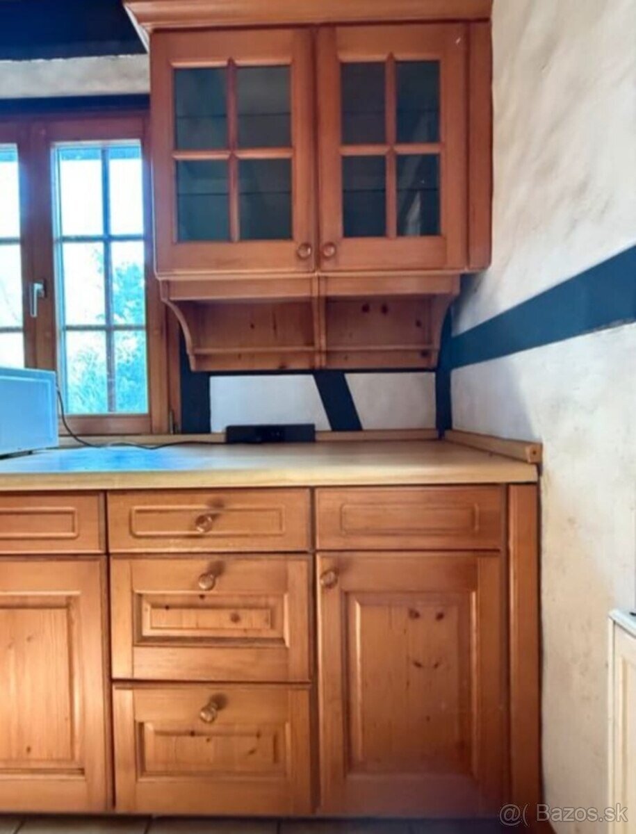 Kuchyňská linka z masivu do L-ka, se spotřebiči,5672 - 4