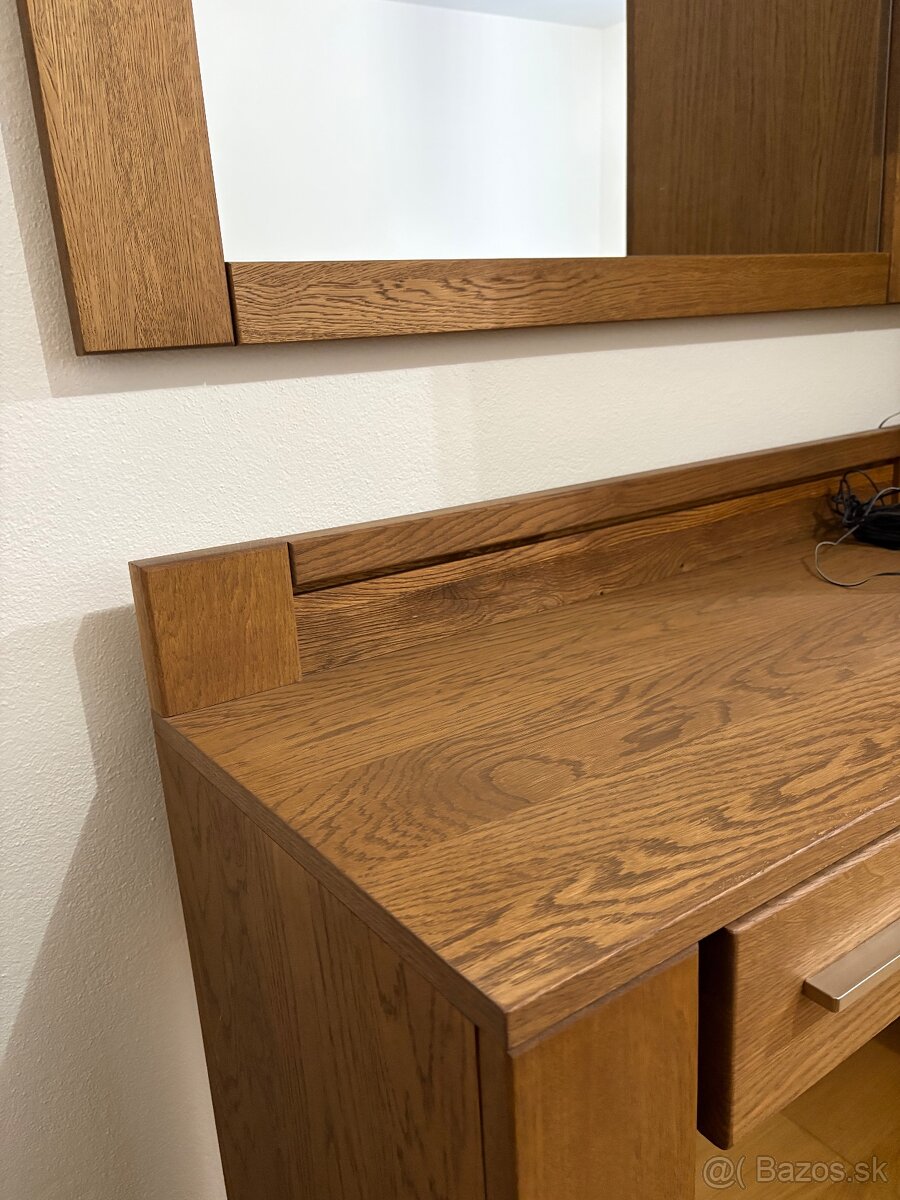 Toaletný stolik + zrkadlo / masív - 4