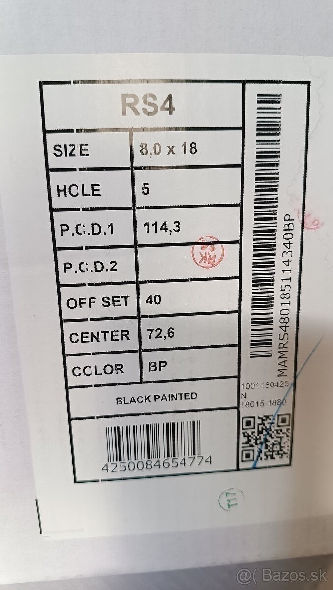 R18 alu disky MAM 5x114,3 mm - 4