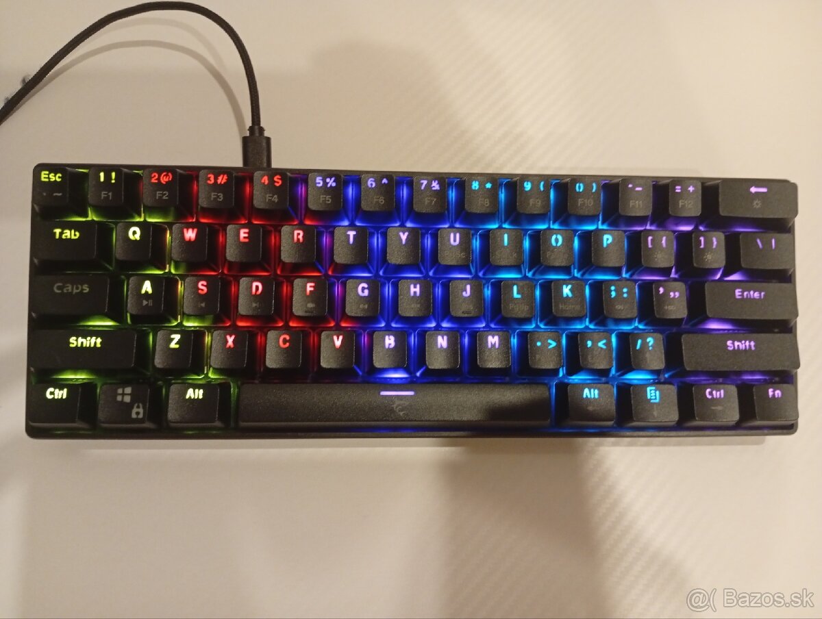 White Shark Shinobi Gaming Keyboard Brown Switches - Black - 4