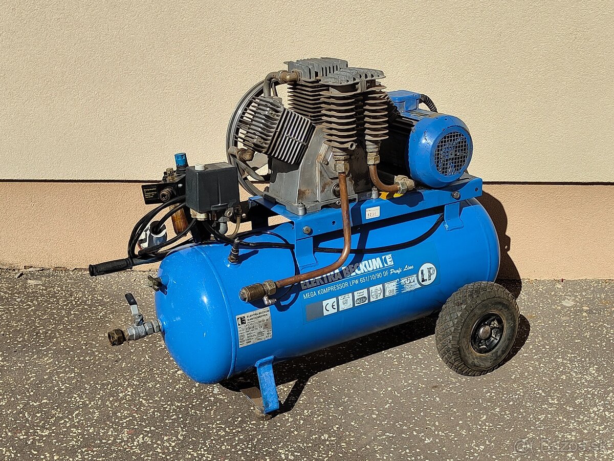 Vzduchový kompresor Elektra Beckum 90l 3kW - 4