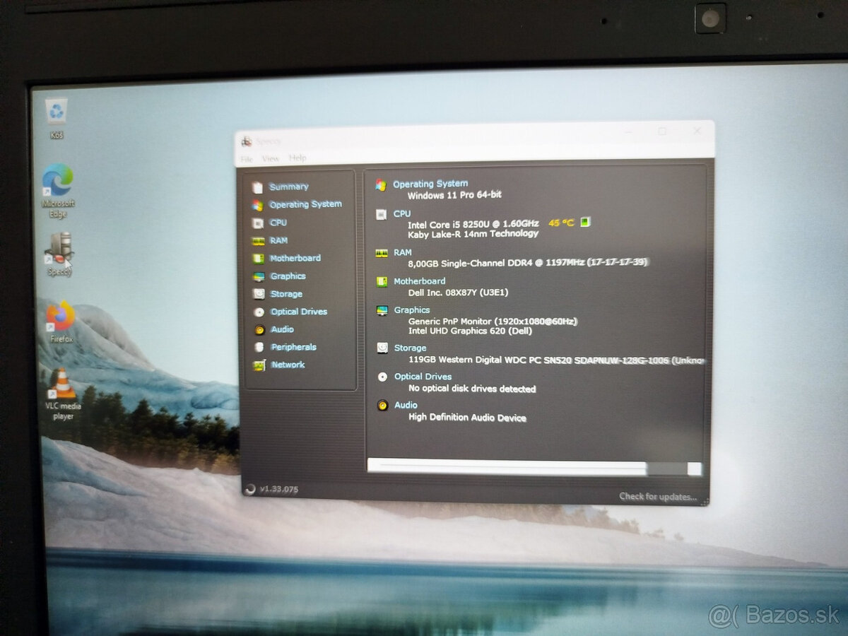 notebook Dell 5471 - 14", Core i5-8.gen, 8GB, SSD, Win11 - 4