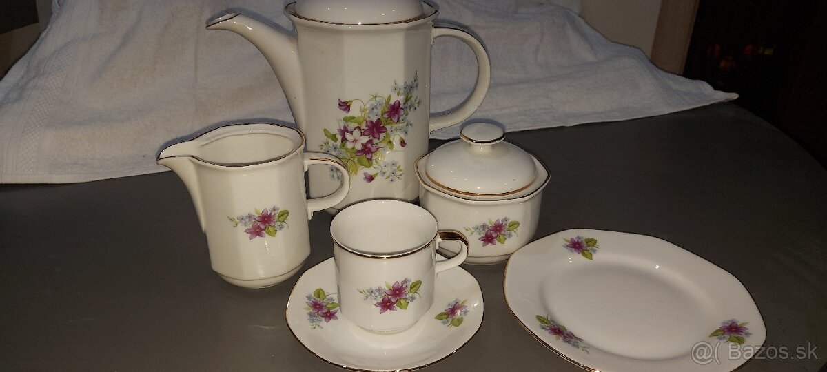 Čajová /kávová/súprava-FIALKY - 4