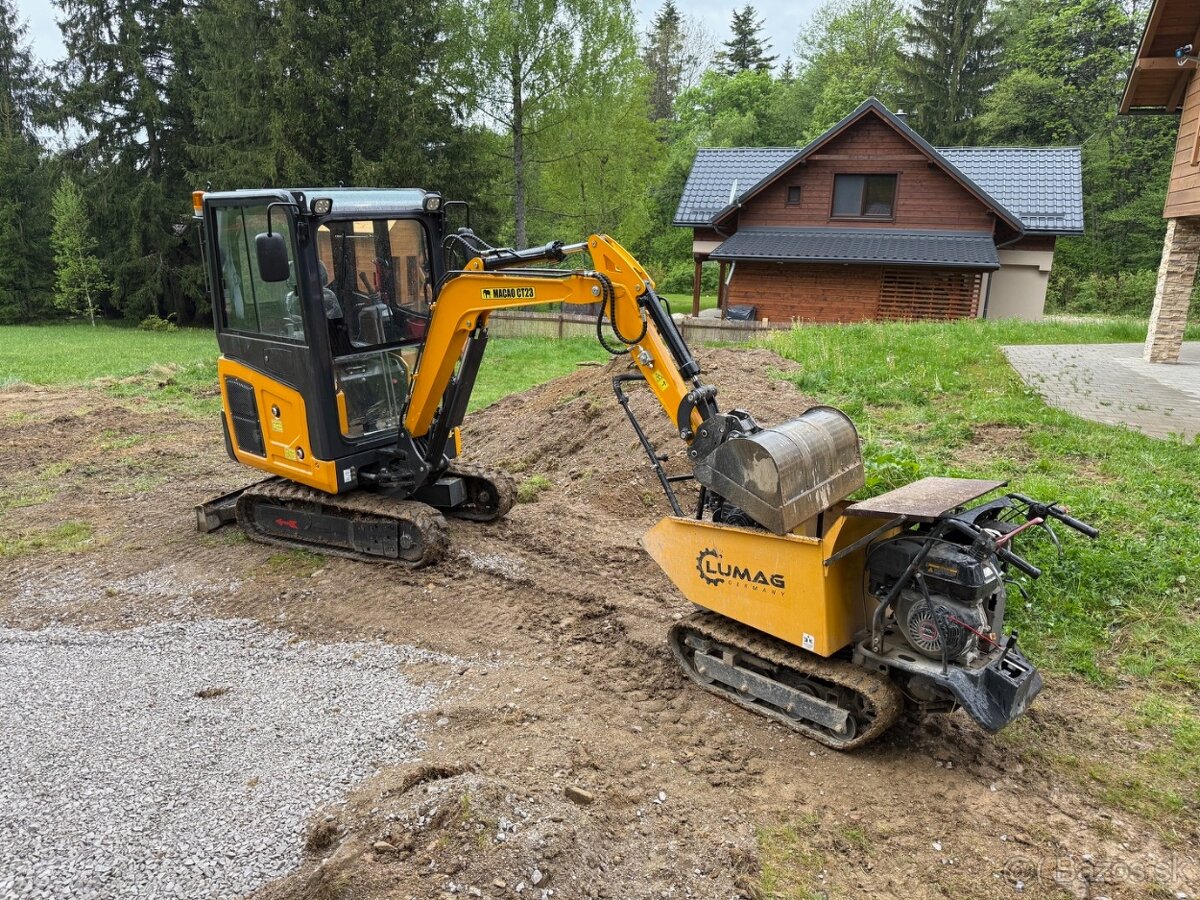 Zemné práce minibager + pásový vyklápač - 4