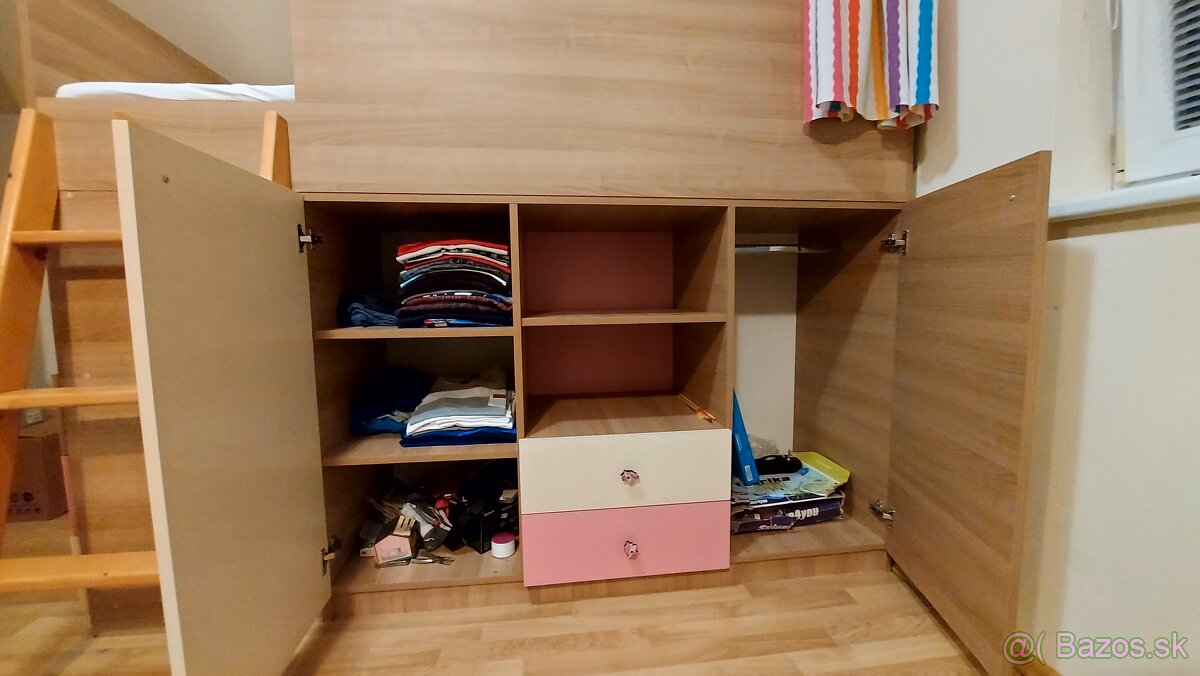 Predám detské vysoké postele na skrinkách - 4