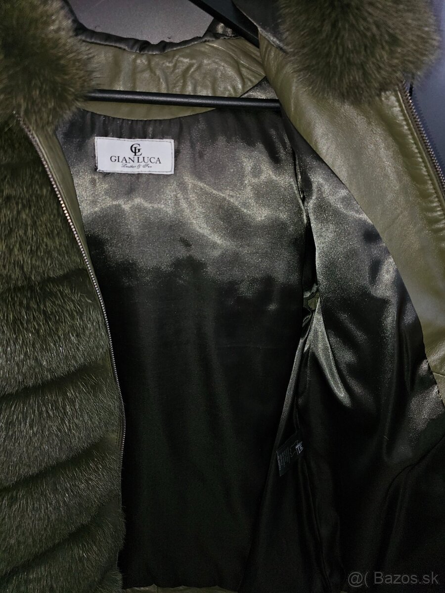 Khaki kožuch z líšky - 4