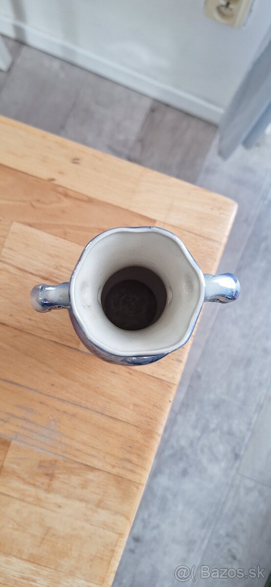 Dekoratívna perleťová váza s plastickými ružami - 4