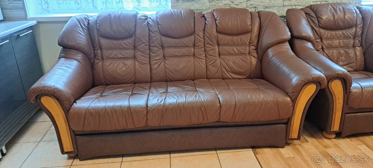 Koženná sedacia súprava pravá koža - 4