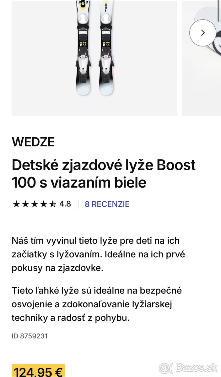 Detské lyže WEDZE + lyžiarky - 4