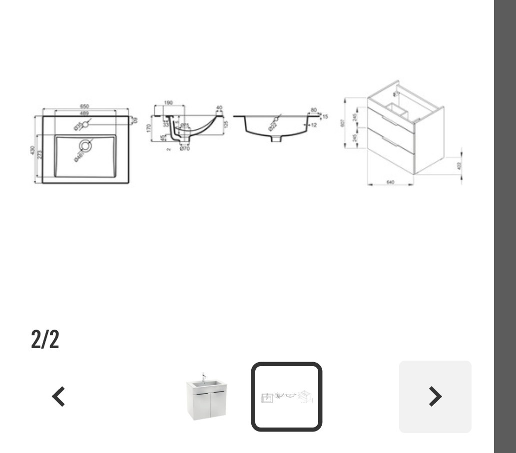 Skrinka a umývadlom JIKA CUBE 65cm - 4