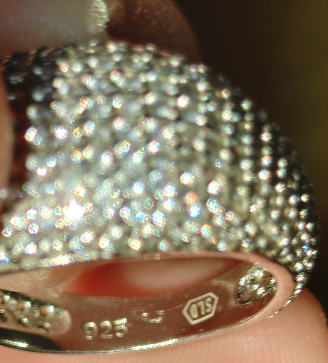 Strieborný prsteň so zirkónmi - 4