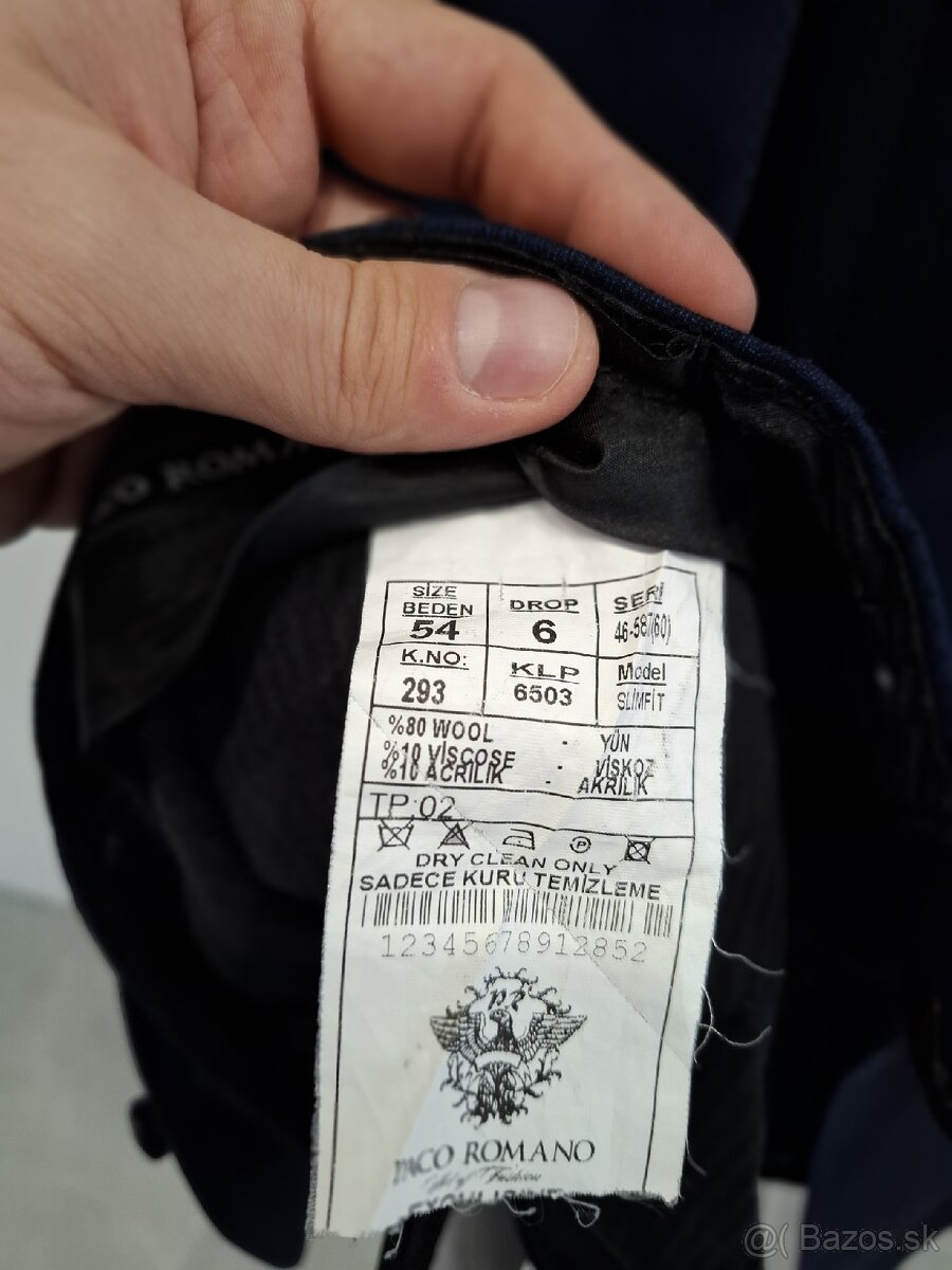 Predám Modrý oblek 176/52 - 4