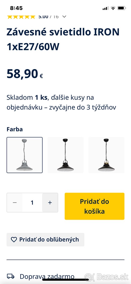 Závesná lampa , retro, industriálny štýl - 4