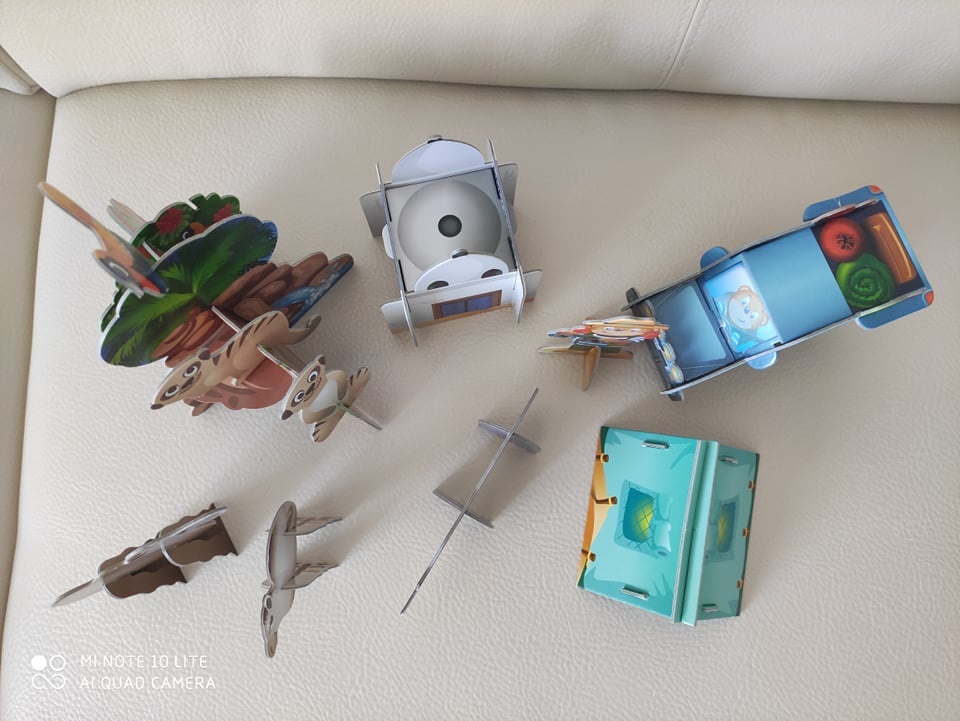 3D a 2D puzzle, cena spolu - 4