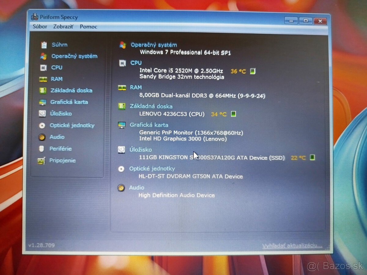notebook Lenovo T420 - Core i5, 8GB, 120GB SSD, Windows 7 - 4