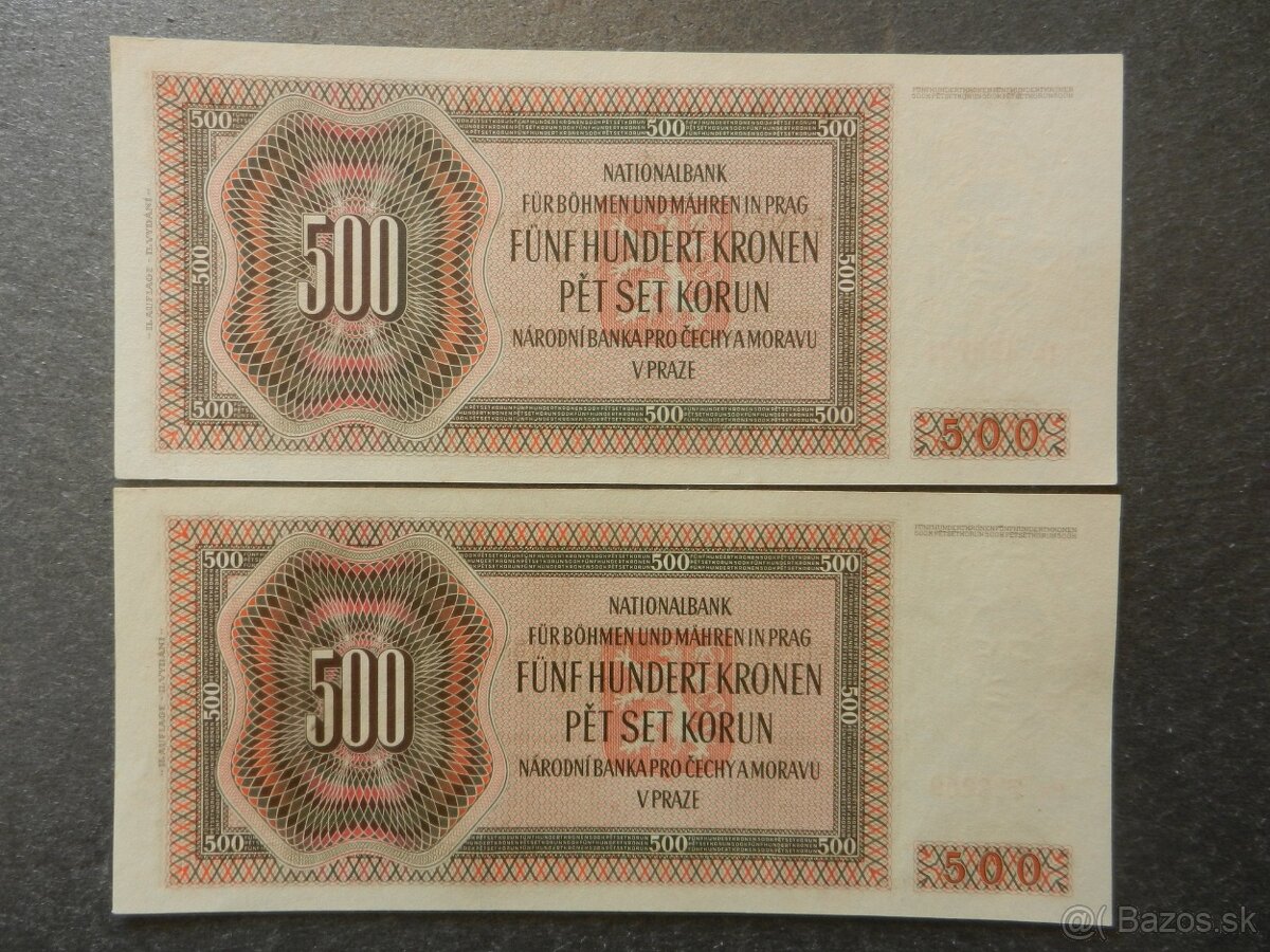 Bankovky protektorát 10 neperforované - 4