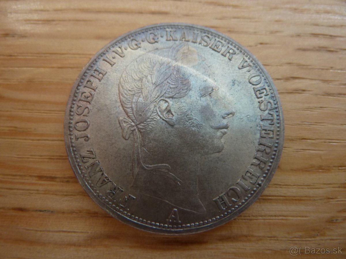 R-U Spolkový toliar 1858 A v krásnom zberateľskom stave - 4