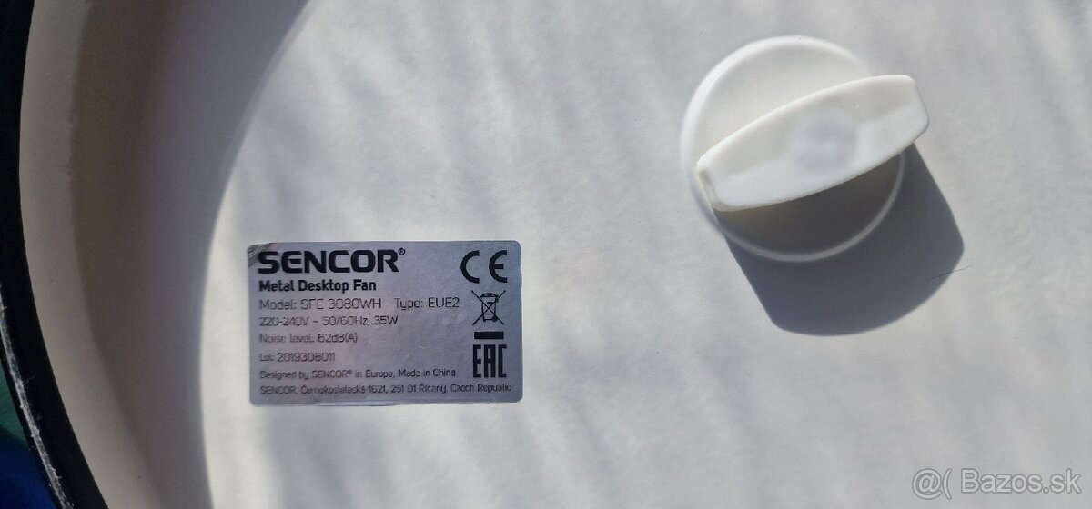 sencor ventilátor model: SFE 3080WH - 4