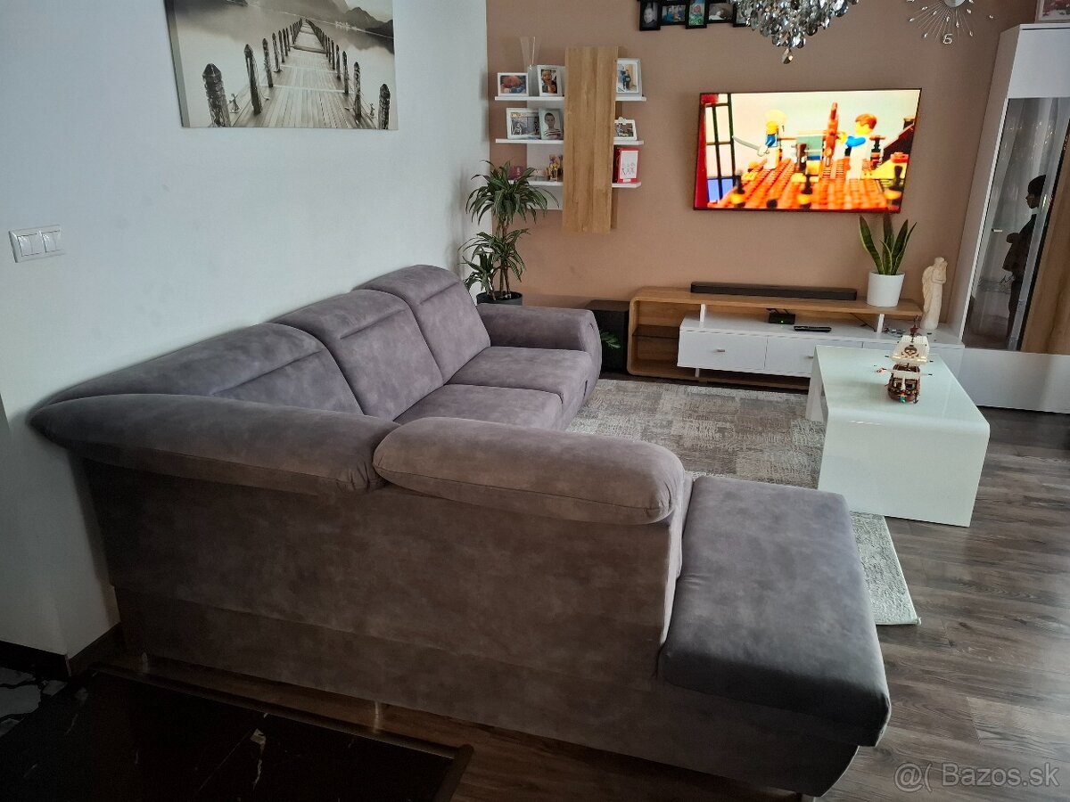 Rohová sedačka šedá - 4