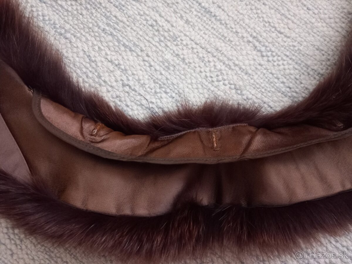 Kožušinový golier hnedý - 4