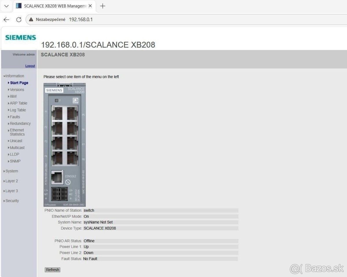 ✅ Siemens SCALANCE XB208 managed switch - 4
