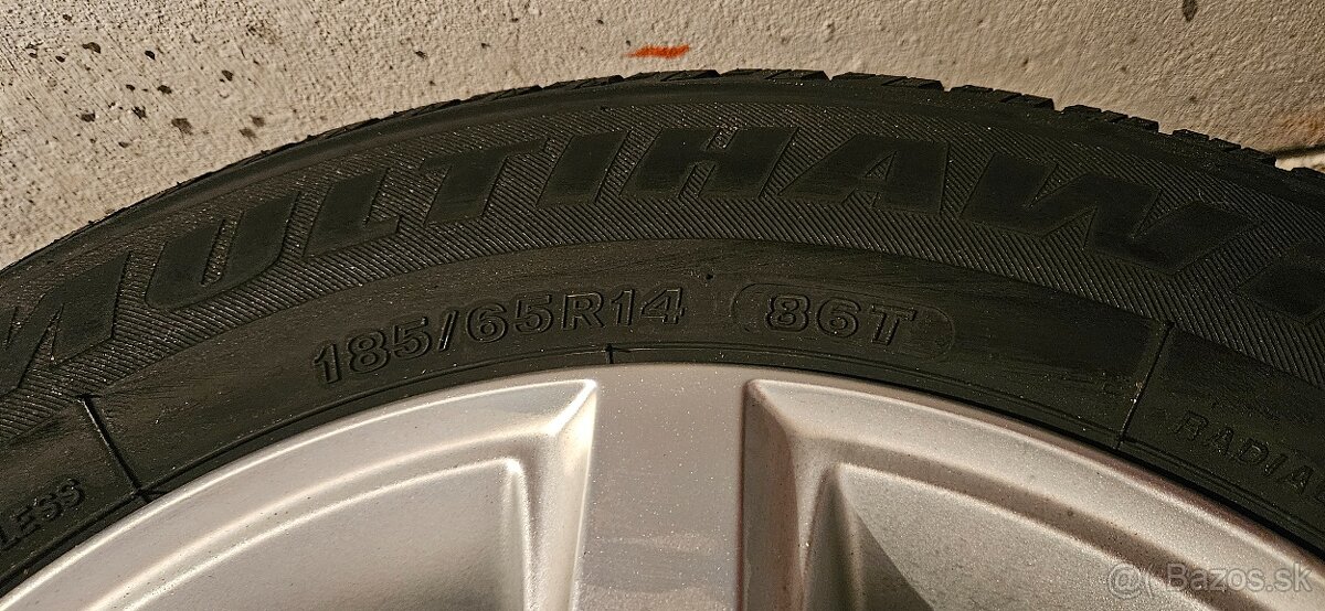 Letné kolesá na diskoch 185/65 R14 Disky 4×114 - 4