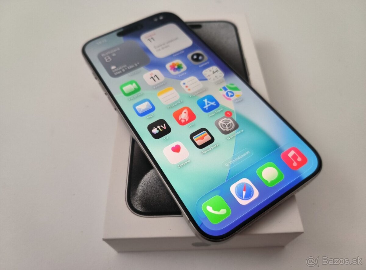 apple iphone 15 PRO MAX 256gb White Titanium 100% Batéria - 4