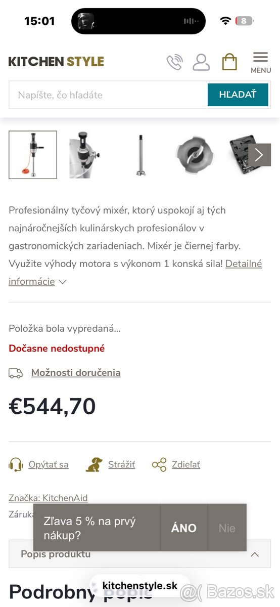 Profi tyčový mixér Kitchen Aid - 4