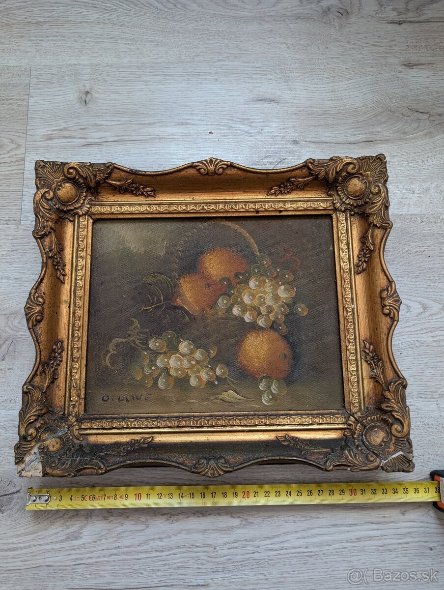 Starožitný obraz v ráme - 4